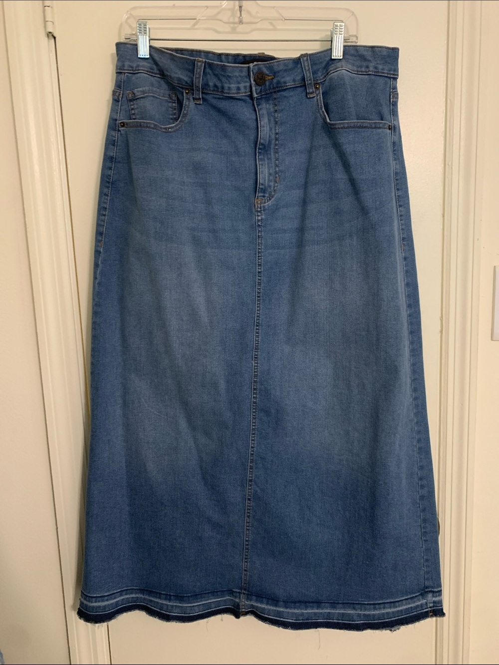 one 5 one Denim Jean Maxi Skirt